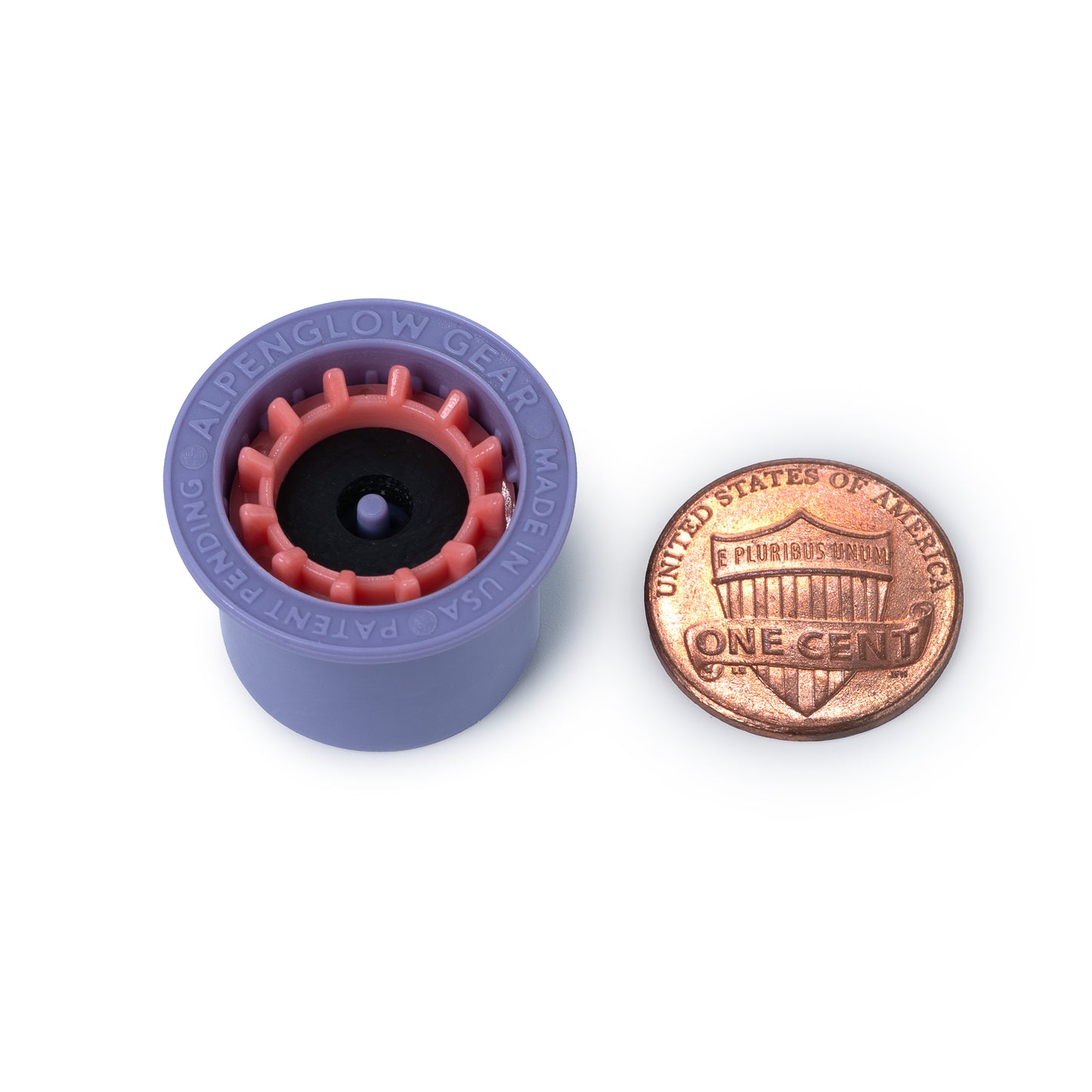 Fuel transfer valve approximately the size of a penny, displayed side by side