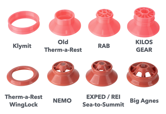 Display of 8 nozzles, included 4 expansion nozzles and 4 default/replacement nozzles